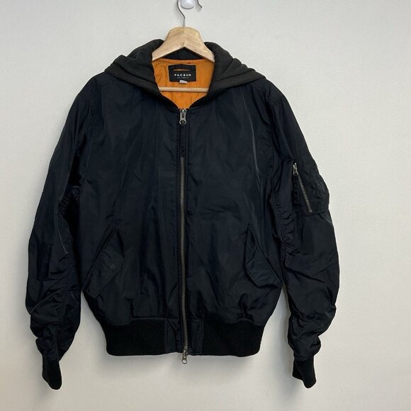 Pacsun Bomber Jacket Men’s Large Hooded - Picture 10 of 10